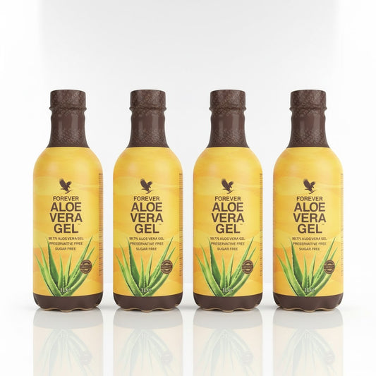 FOREVER Aloe Vera Gel 1L – 4 Bottle Pack, Same Flavor