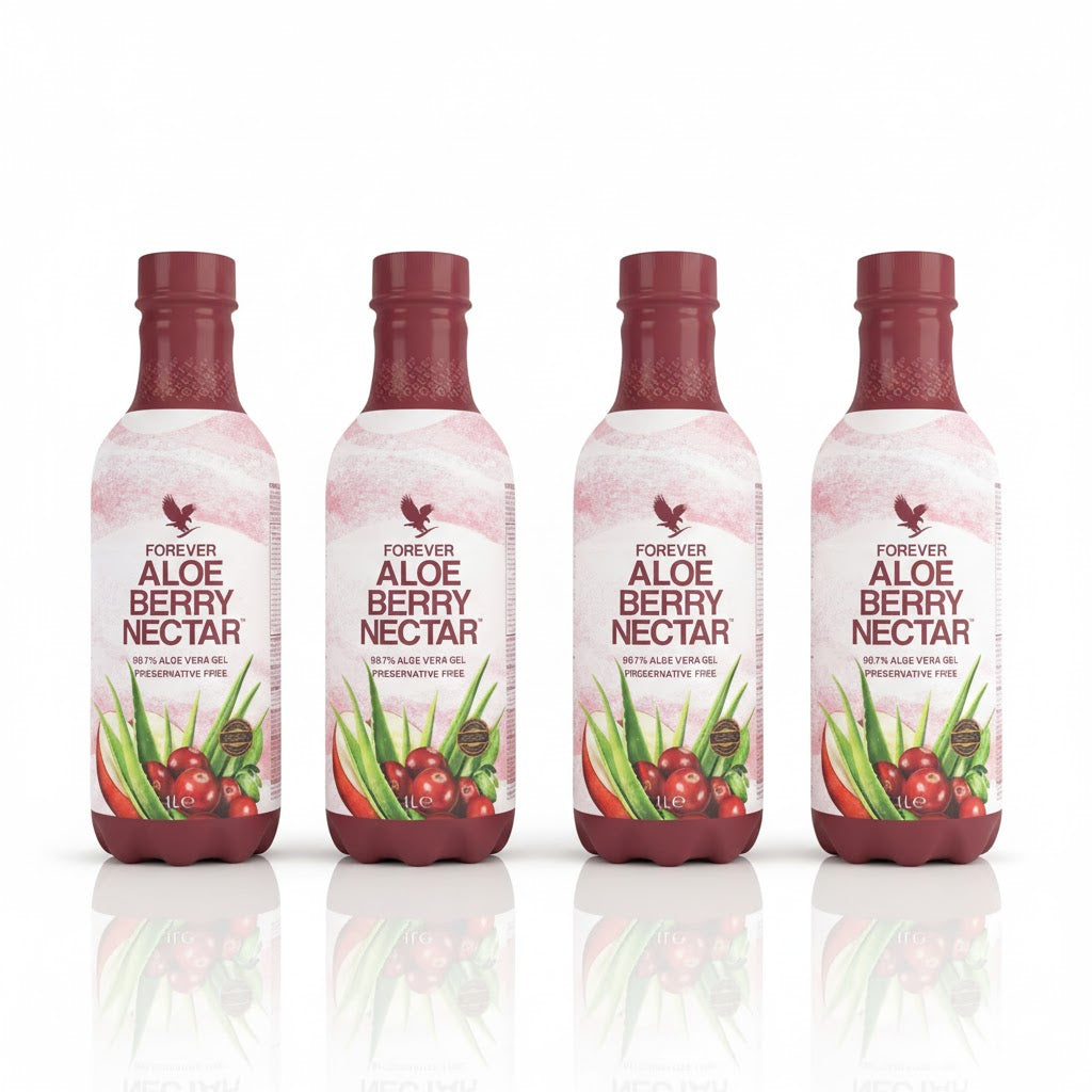 FOREVER Aloe Vera Gel 1L – 4 Bottle Pack, Same Flavor